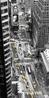 Framed Yellow Taxi in Times Square, NYC