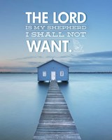 Framed Psalm 23 The Lord is My Shepherd - Lake