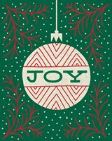 Framed Jolly Holiday Ornaments Joy