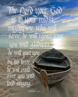 Framed Zephaniah 3:17 The Lord Your God (Beach)