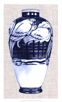 Framed Blue & White Vase VI
