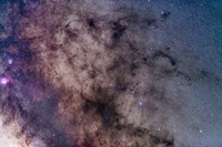 Framed Dark Horse and Snake Nebulae in Ophiuchus
