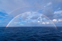 Framed Double rainbow over the Atlantic Ocean