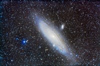 Framed Andromeda Galaxy with Companions