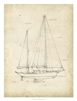 Framed Sailboat Blueprint VI