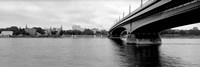Framed Kennedy Bridge on Rhine River, Bonn, North Rhine Westphalia, Germany