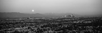 Framed Buildings in a city, Hollywood, San Gabriel Mountains, City Of Los Angeles, California