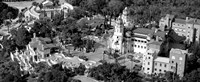 Framed Aerial view of a castle on a hill, Hearst Castle, San Simeon, California