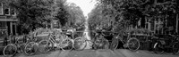 Framed Bikes in Amsterdam, Netherlands (black & white)