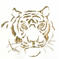 Framed Gilded Tiger