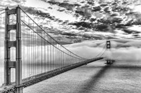 Framed Evening Commute BW