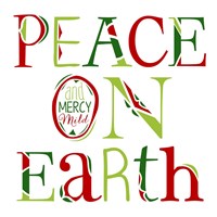 Framed Peace on Earth on White