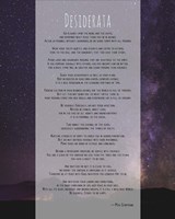 Framed Desiderata Night Sky