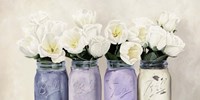 Framed Tulips in Mason Jars (detail)