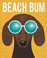 Framed Beach Bums Dachshund I Bum