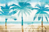 Framed Beachscape Palms I