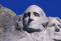Framed Presidents Washington and Jefferson, Mount Rushmore, South Dakota