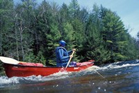 Framed Paddling on the Suncook River, Tributary to the Merrimack River, New Hampshire