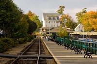 Framed Scenic railroad at Weirs Beach, New Hampshire