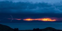 Framed Lightning over Isla Del Sol, Lake Titicaca, Bolivia