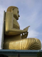 Framed Buddha Statue, Golden Temple Museum at Dambulla, Sri Lanka
