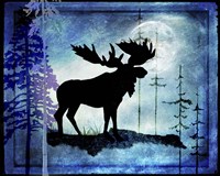 Framed 'Midnight Moose' border=