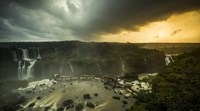 Framed Devil's Throat Falls Under Stormy Skies, Brazil