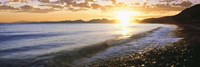 Framed Windan Sea Beach at Sunrise, La Jolla, San Diego County, California