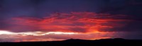Framed Mountain Range at Sunset, Taos, Taos County, New Mexico