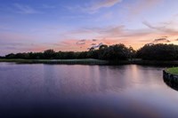 Framed Sunset Over Golf Course in Sarasota, Florida