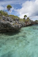 Framed Scenic lagoon located inside volcanic caldera, Fiji