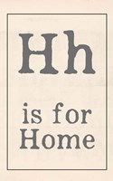 Framed H is for Home
