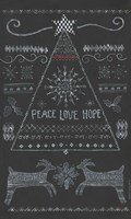 Framed Peace, Love, Hope Tree