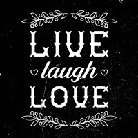 Framed Live Laugh Love-Black