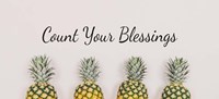 Framed Count Your Blessings Pineapples