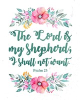 Framed Lord Is My Shepherd-Floral