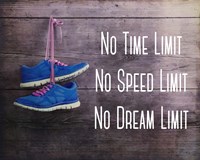 Framed No Time Limit No Speed Limit No Dream Limit Blue Shoes