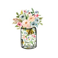 Framed Mason Jar Bouquet