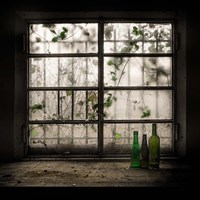 Framed Still-Life With Glass Bottle