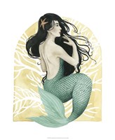 Framed Deco Mermaid II