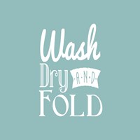 Framed Wash Dry And Fold Blue Background