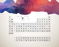 Framed Periodic Table Of The Elements Abstract Low Poly Shape