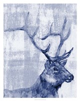 Framed Indigo Elk