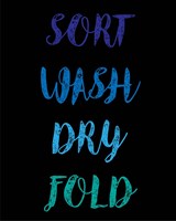 Framed Sort Wash Dry Fold  - Black and Blue