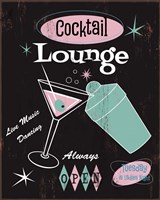 Framed 'Cocktail Lounge' border=