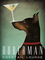 Framed Doberman Martini