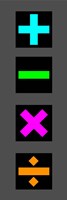Framed Math Symbols Wall Scroll - Colorful Symbols