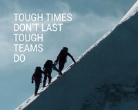 Framed Tough Times Don't Last Mountain Climbing Team Color