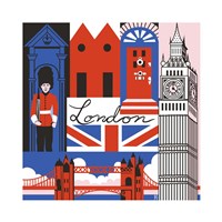 Framed 'London Print' border=