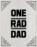 Framed One Rad Dad - White Cardboard